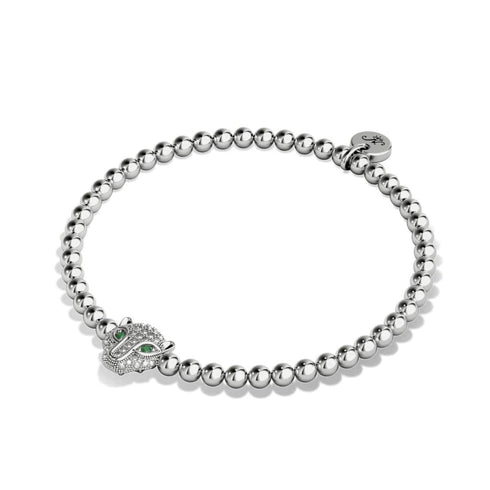 Wild | Silber | Kristall-Katzenarmband